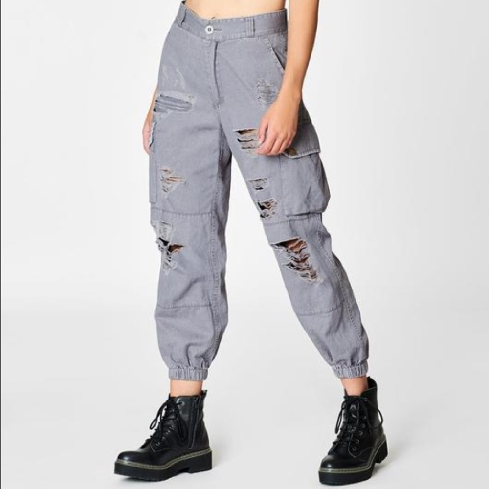 NWT CARMAR grey cargo pants